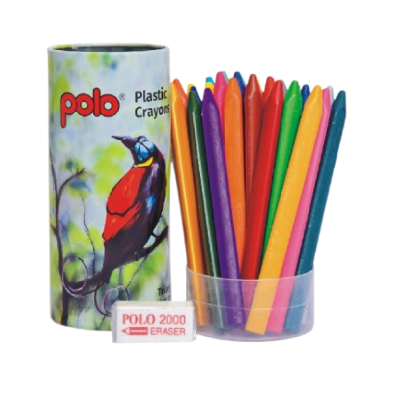 Polo Plastic Crayon 28 Colours (Tin Pack)