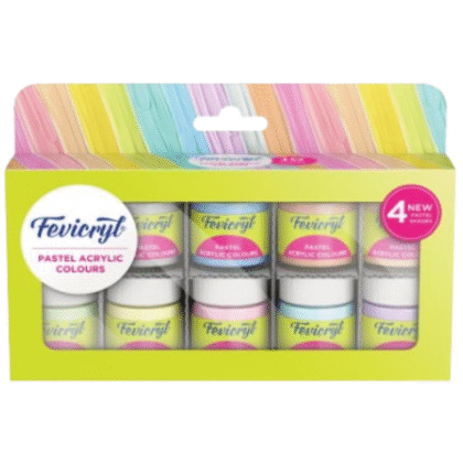 Fevicryl Pastel Acrylic Colours 10 x 15ml