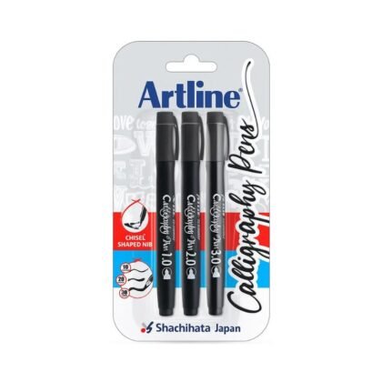 Artline Black Color Calligraphy Pen Set Of 3