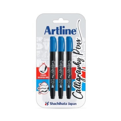 Artline Blue Colour Calligraphy Pen Set Of 3
