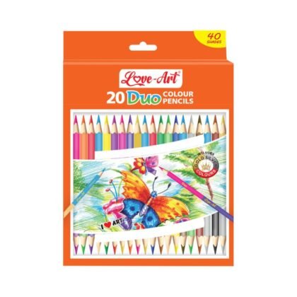 Tri-Art Duo Colour Pencils – Dual-Shade, Triangular, Color Pencils 40 Shades